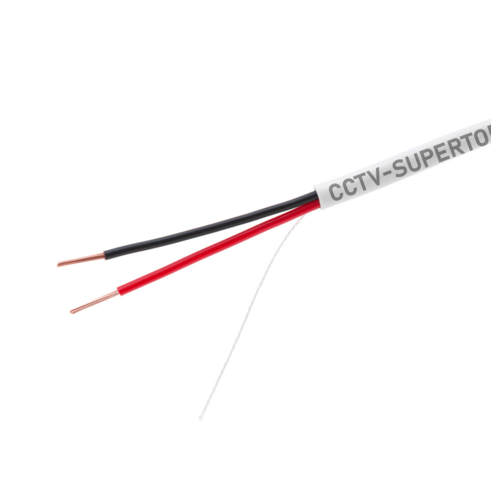 500FT 22/2 AWG Solid Alarm Wire Cable CCA Unshielded White for Security System