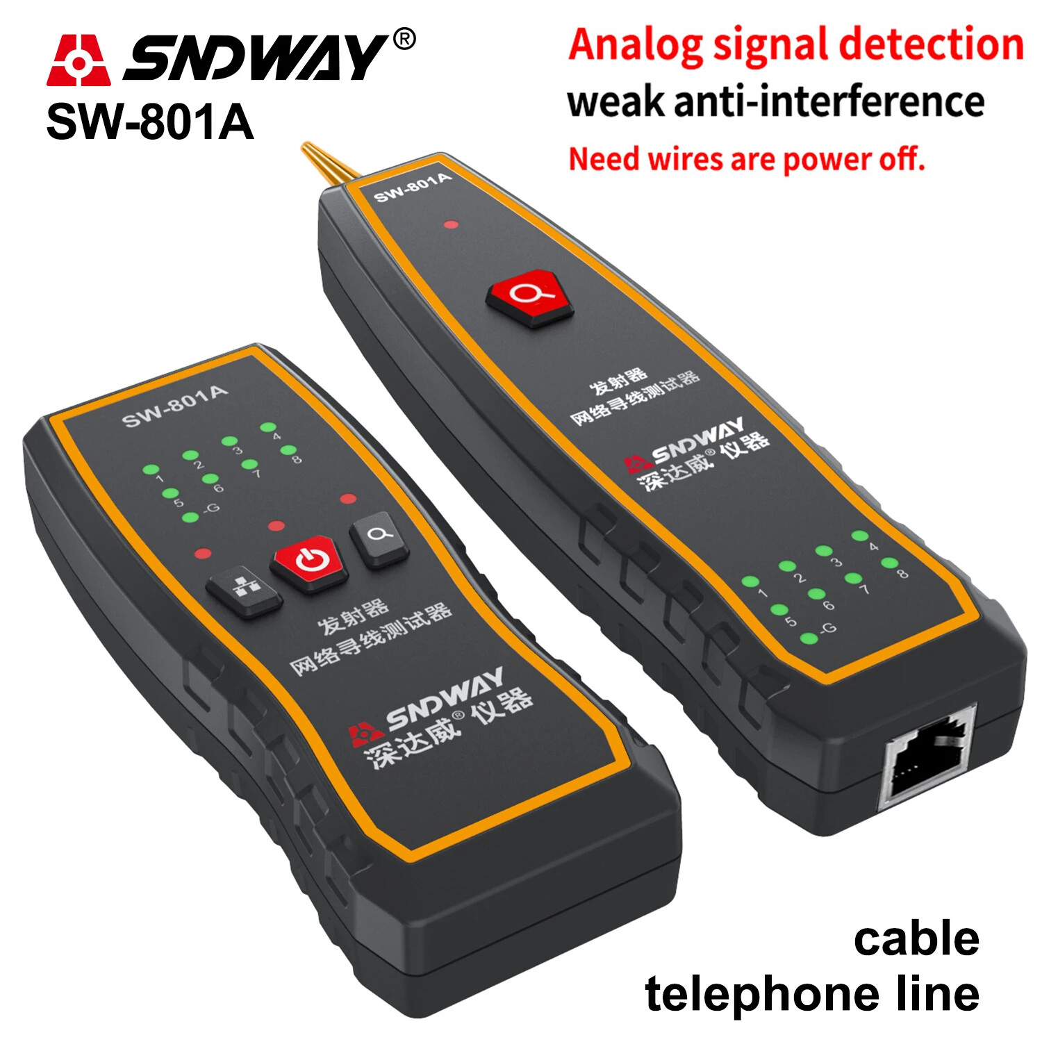 Network Cable Tracker RJ45 Tester Lan Cable Finder RJ11 Locator Wire Tracker