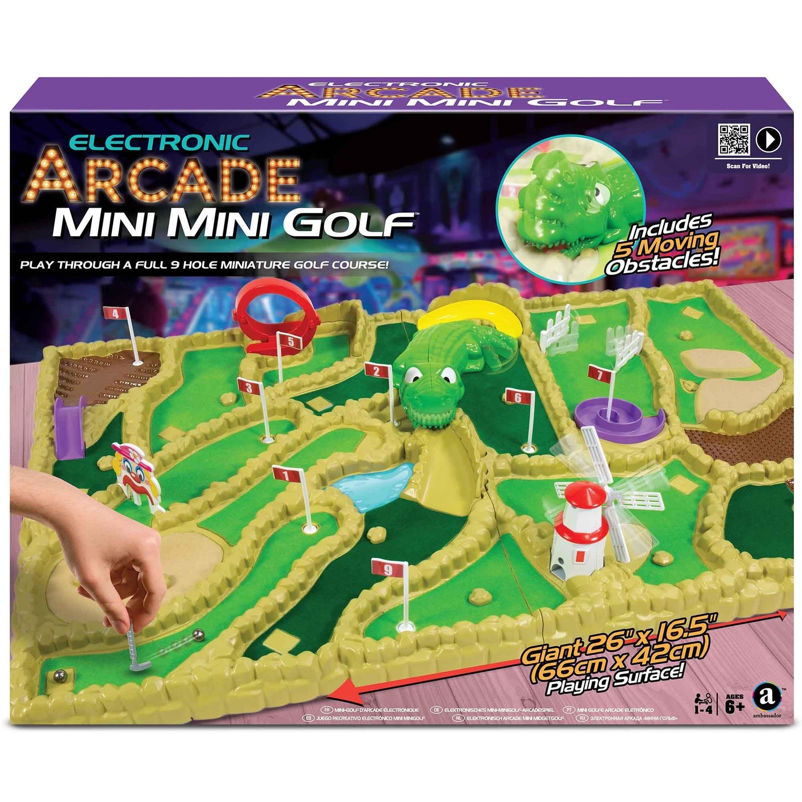 Ambassador Games: Electronic Arcade Mini Mini Golf - Giant 26x16.5 Playing Ar...