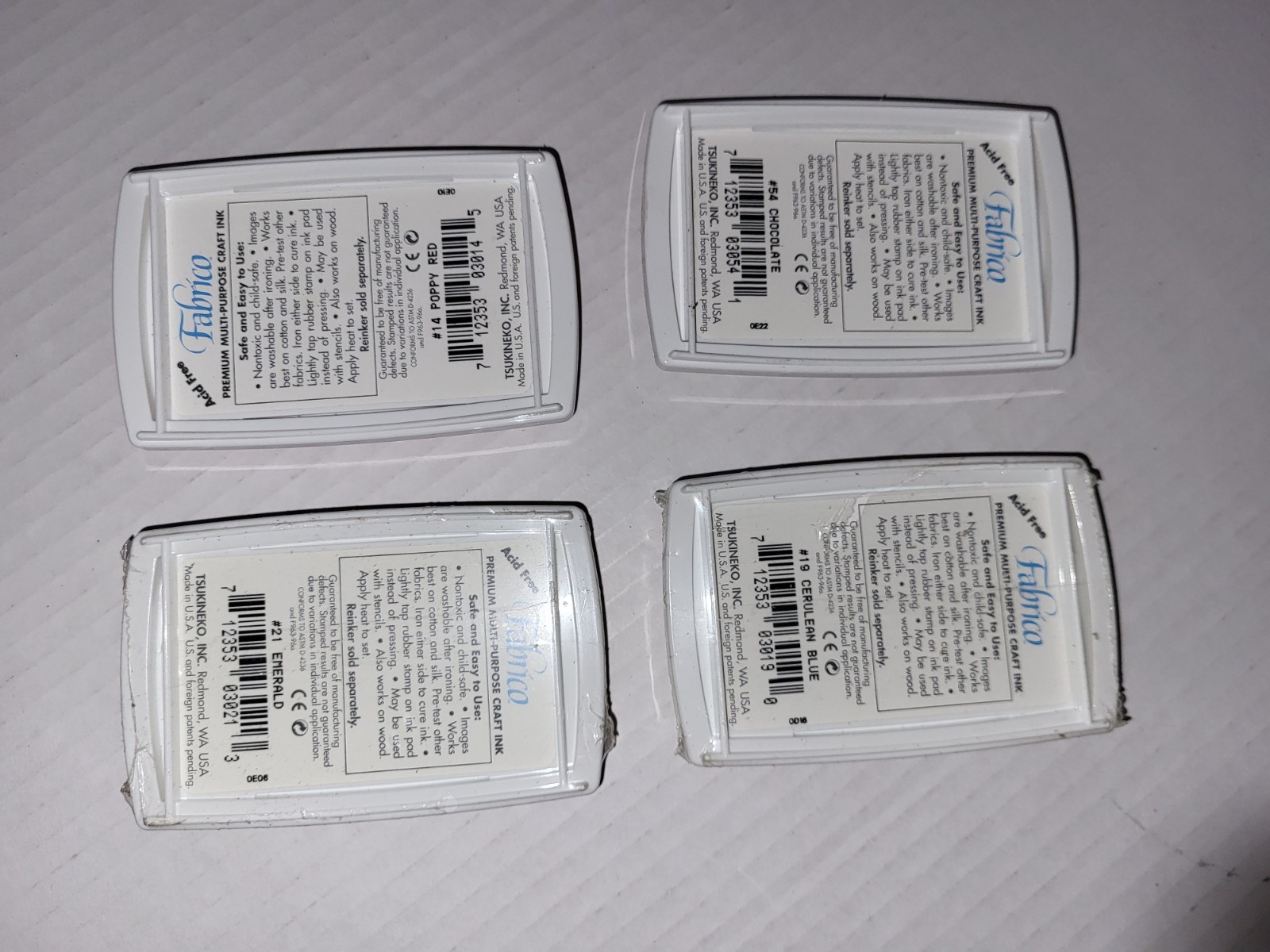 Fabrico Craft Ink Multipurpose Water Based Pad 2 Sealed 2 Used