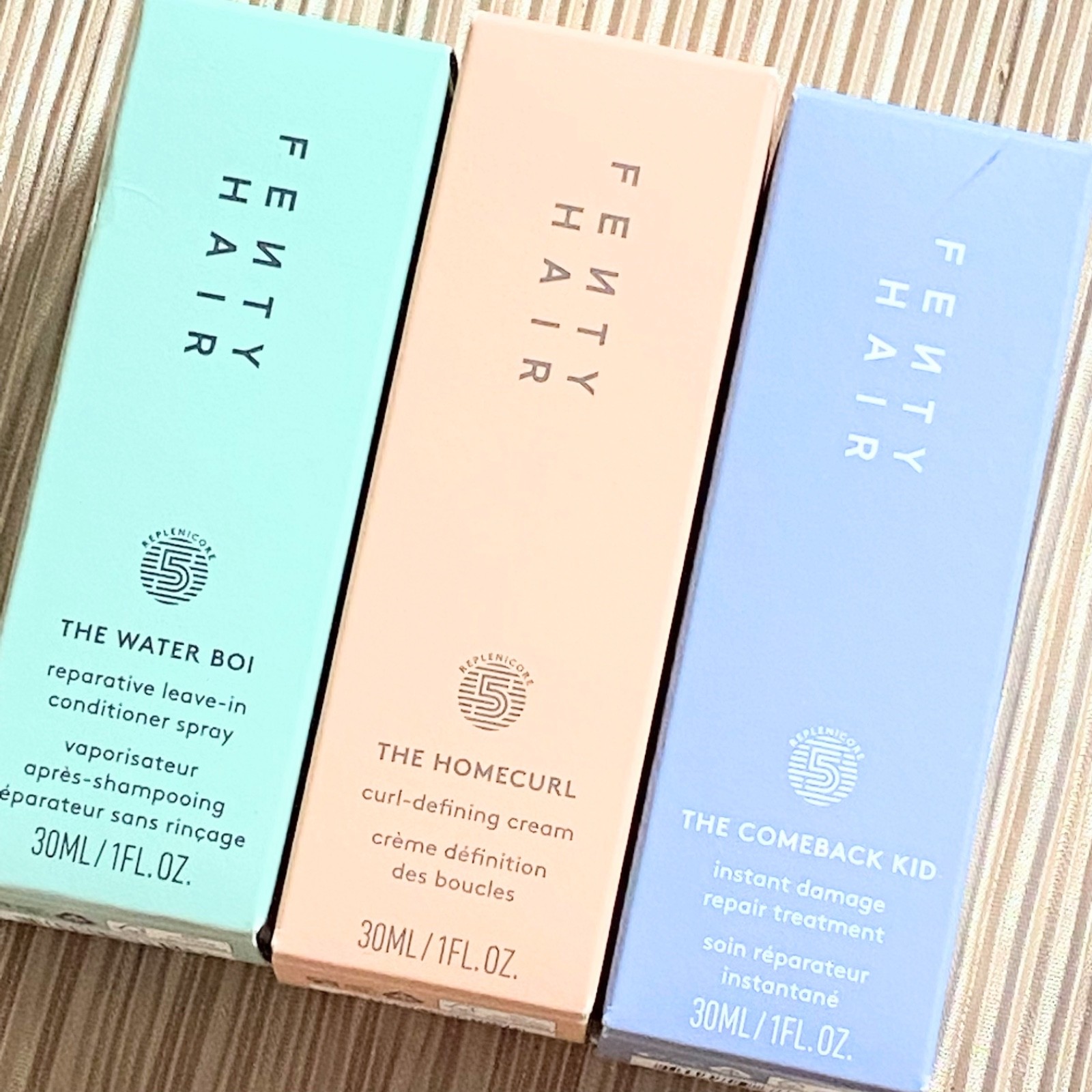 FENTY choose HEAT PROTECT WATER BOI HOMECUR COMEBACK KID SPRAY CREAM TREATMENT