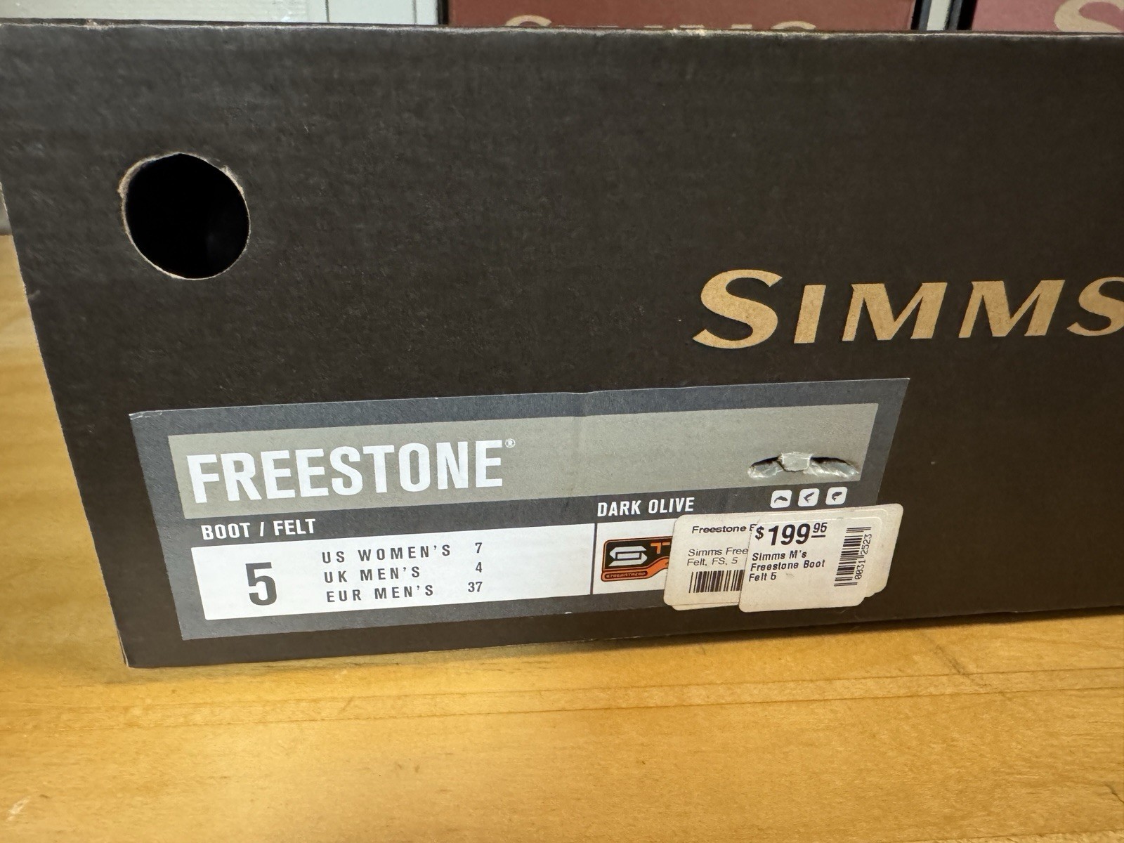 Simms Freestone Fly Fishing Wading Boot New Sz 5