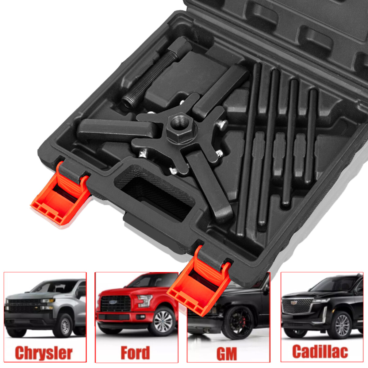 Harmonic Balancer Puller Crank Pulley Removal Kit Engine Motor Rod Auto LS GM US