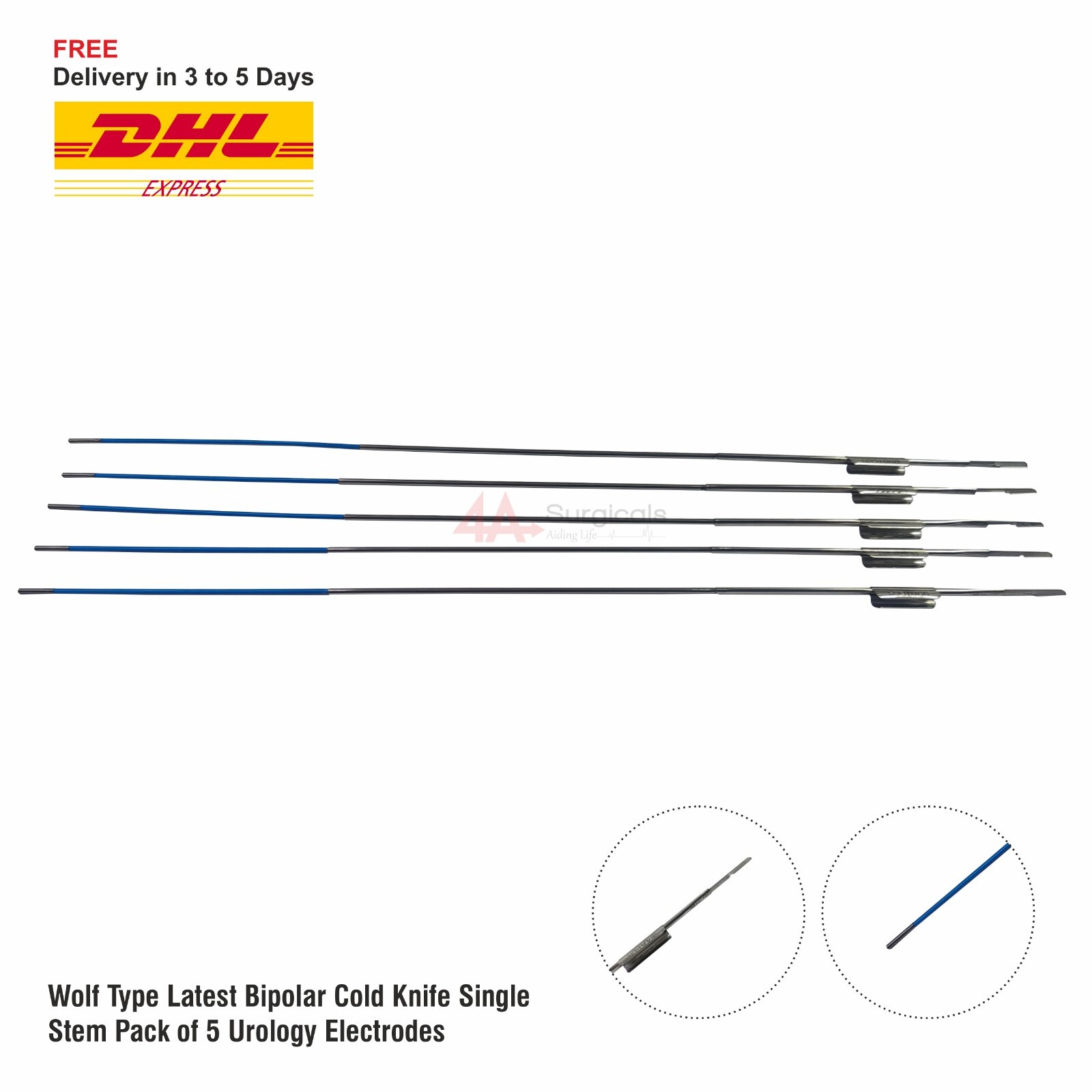 4A Wolf Type Bipolar Cold Knife Single Stem (Set of 5)