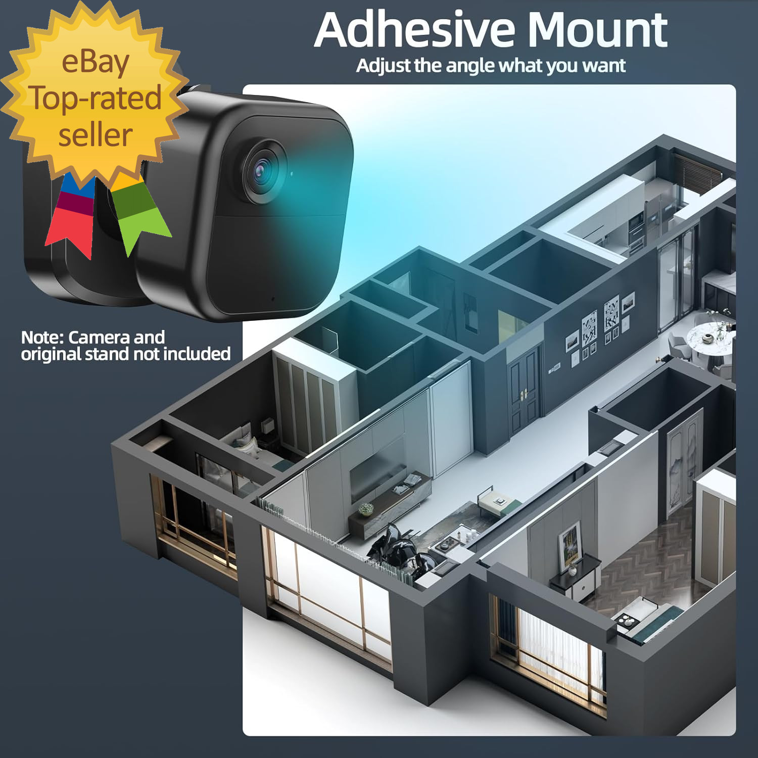 Blink Camera Mount 3 Pack Adhesive Wall Mount Bracket for Blink Outdoor