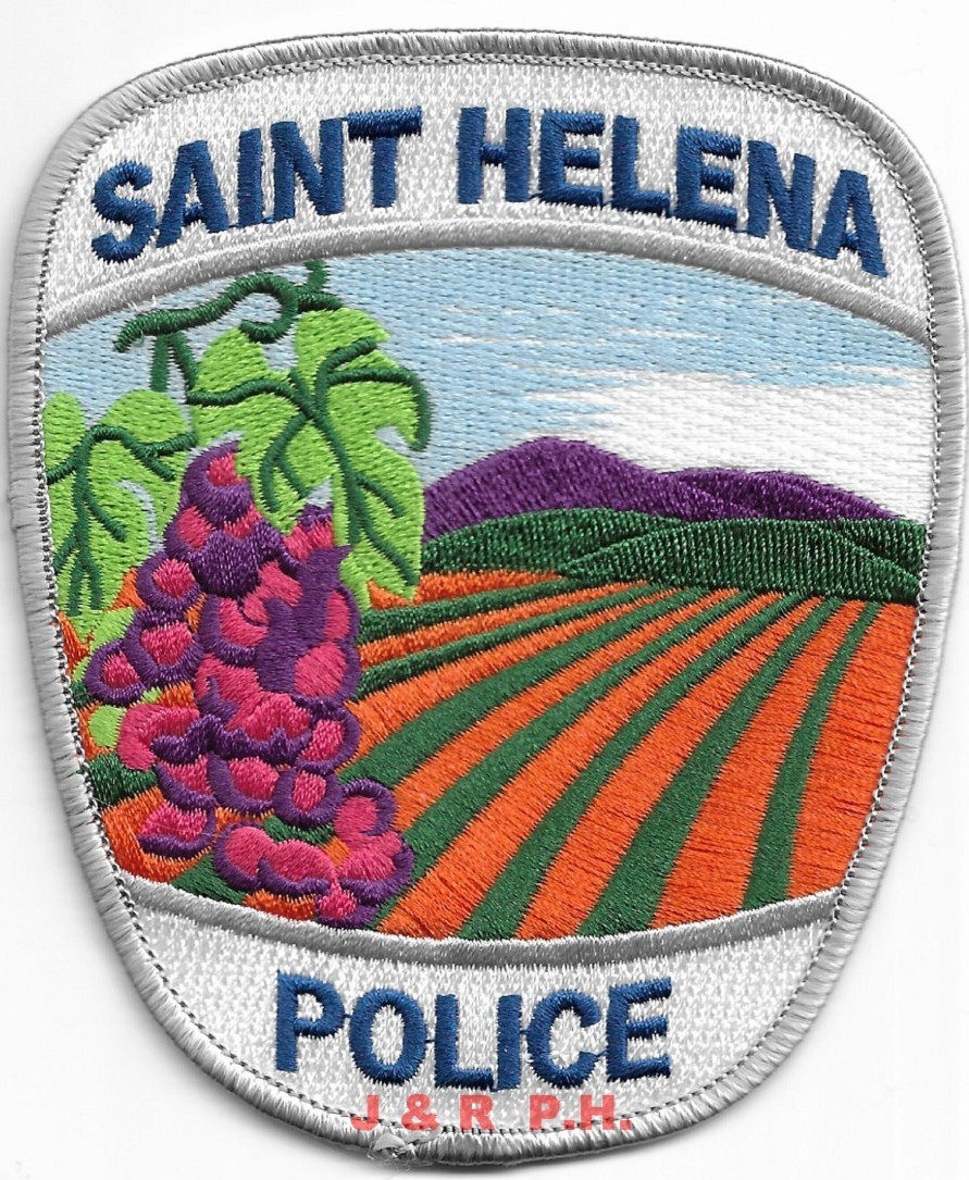 Saint Helena Police, CA (3.75" x 4.5" size) shoulder police patch (fire)