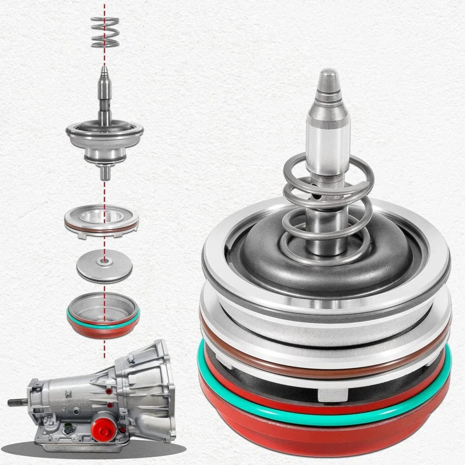 High performance Corvette Servo Piston Assembly with Cover, Snap Ring and Pin