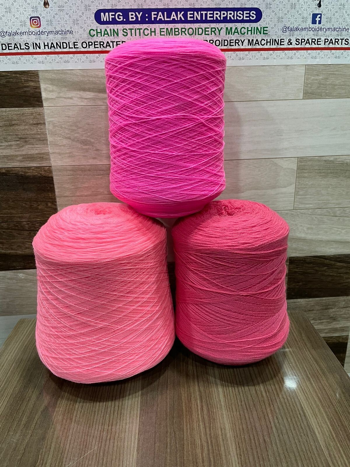 Falak Embroidery Thread Combo Wool  (Pink family) Free Shipping