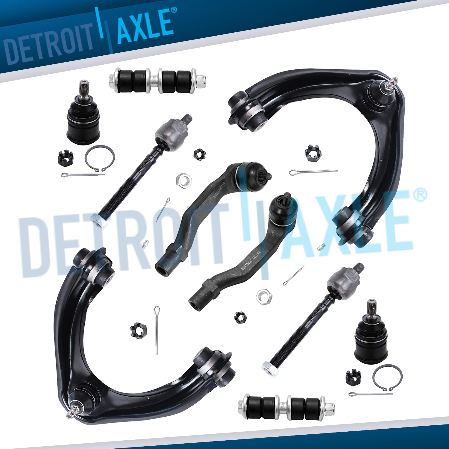 Front Upper Control Arms Ball Joints Tie Rods Sway Bar for 1996-2000 Honda Civic