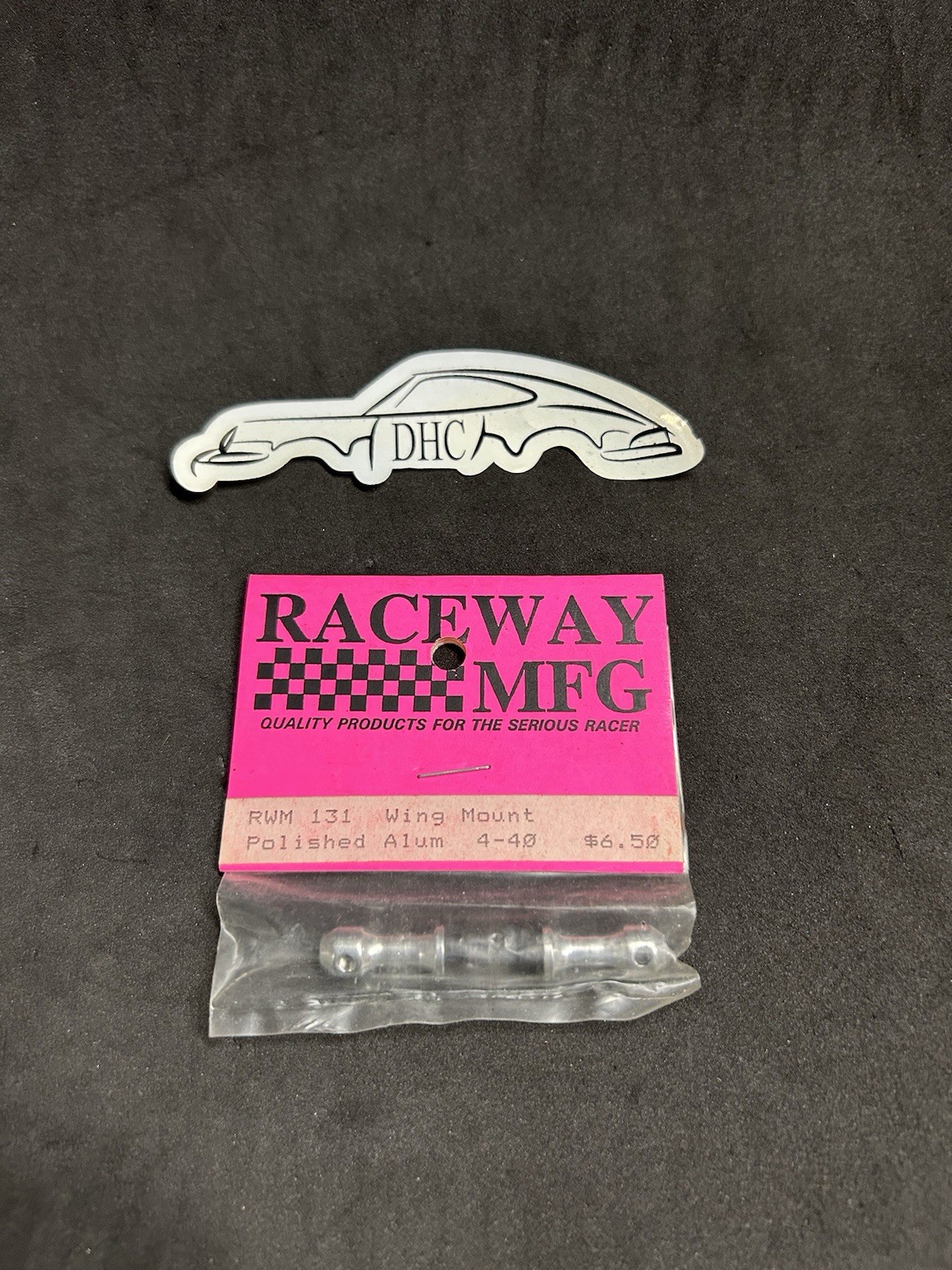 Raceway MFG Vintage RC Car Part # Short Aluminum Wing Mounts 4-40 Threaded