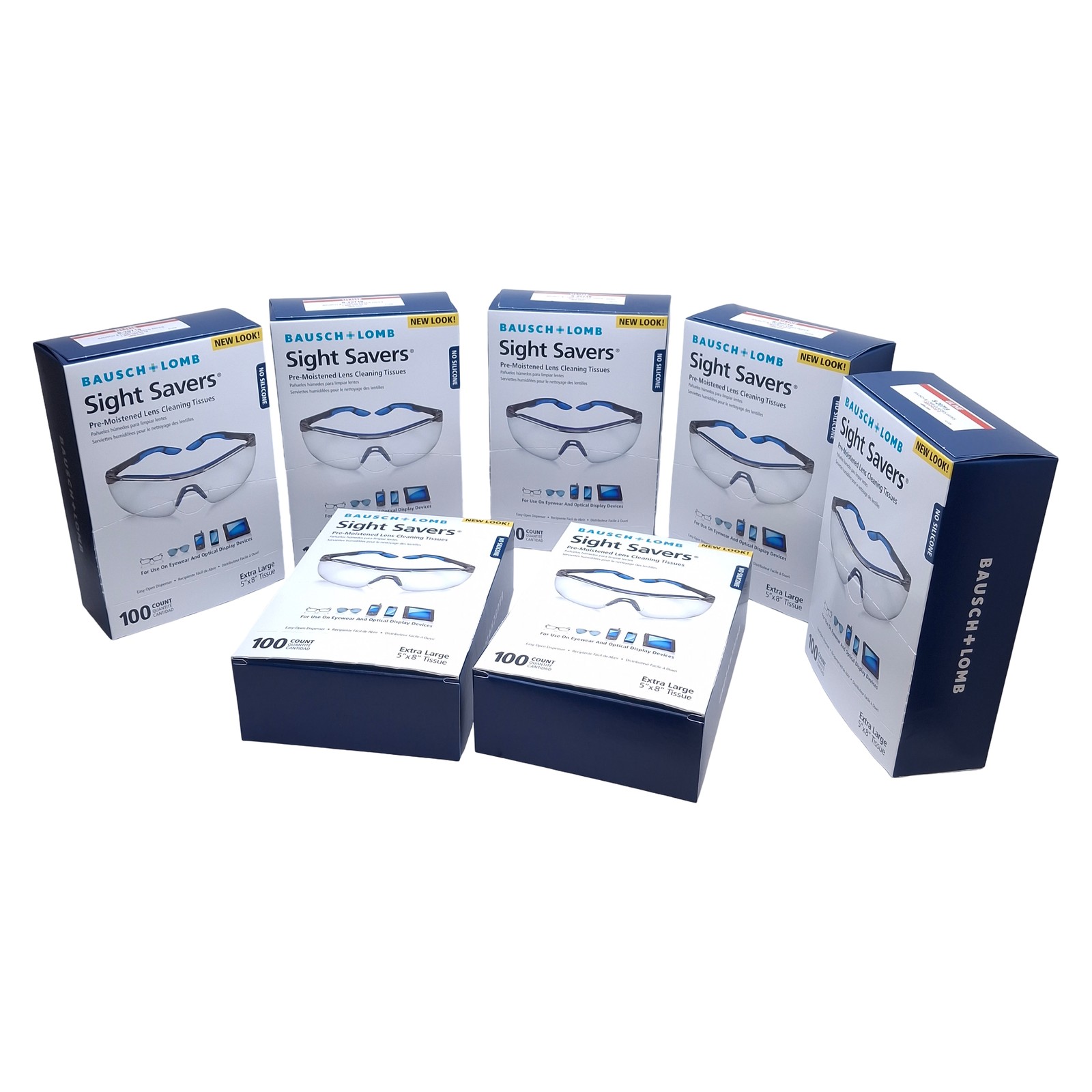 Lot of 7 Bausch + Lomb 8574GM Sight Savers Lens Cleaning Tissue, 100 per Box