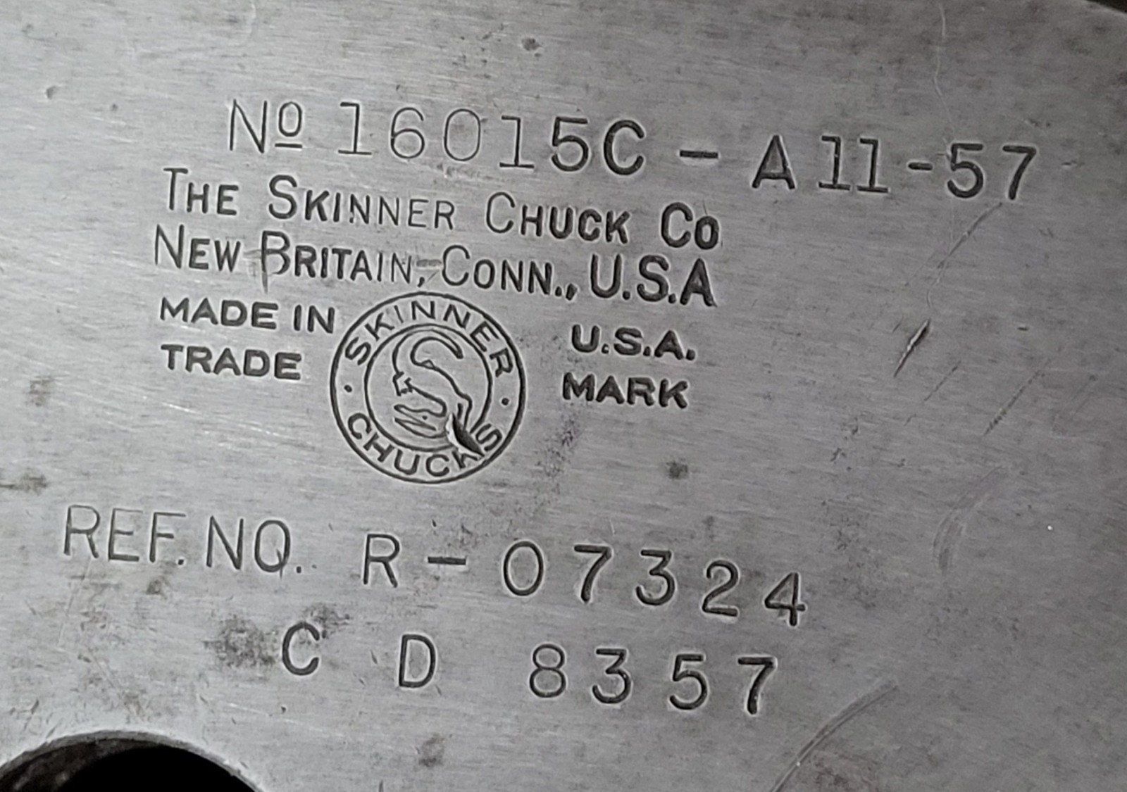 Skinner Chuck Co - 15” - 3 Jaw Chuck