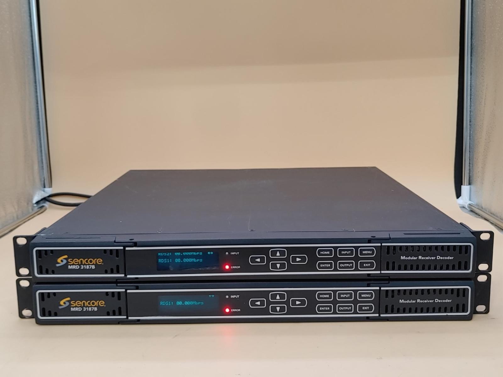 LOT of (2) Sencore MRD 3187B Modular Receiver Decoder IRD w/ HD-SDI Output *READ