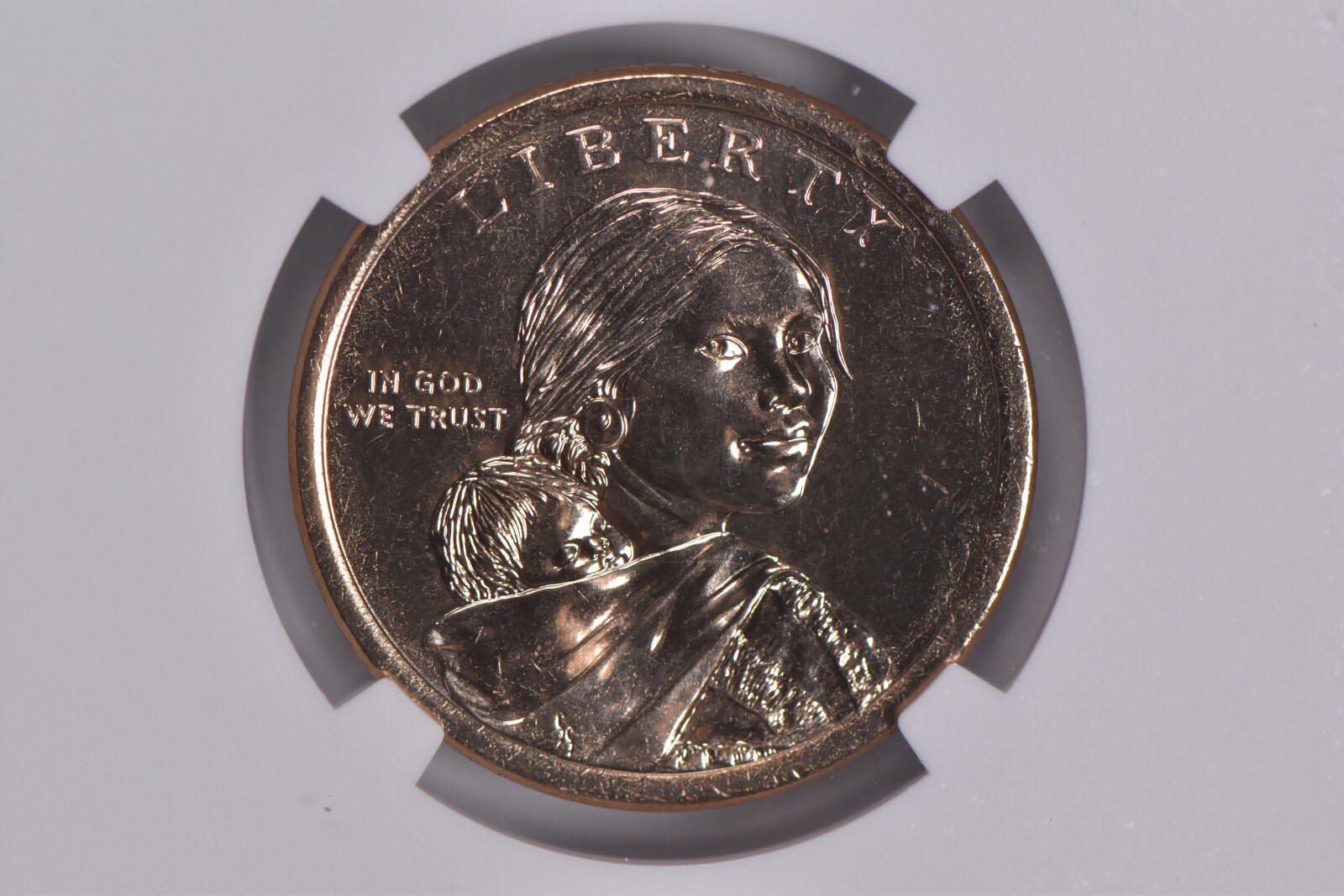 MS68 2015-D Sacagawea Annual Dollar Mohawk Ironworkers NGC Brown Lbl