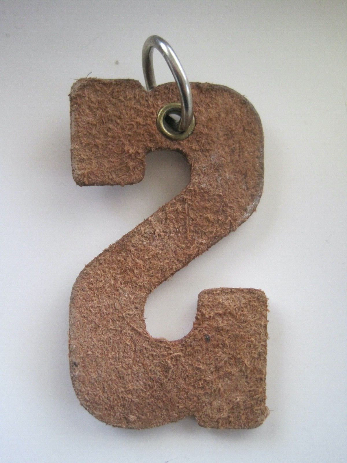 Leather S Keychain