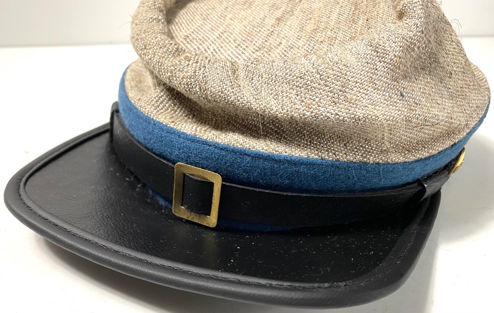 CIVIL WAR CSA CONFEDERATE JEAN WOOL INFANTRY KEPI FORAGE CAP HAT-MEDIUM