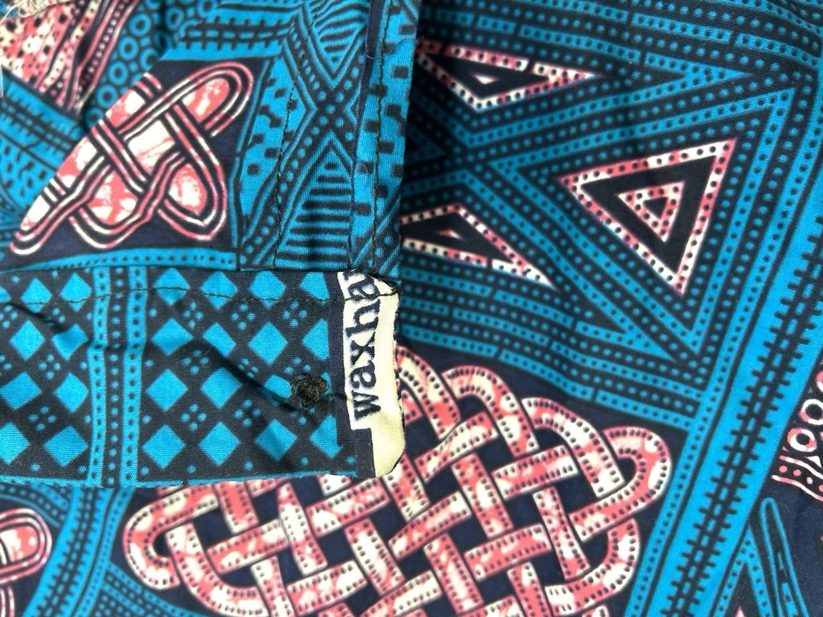 African Wax Fabric Ankara Shorts Pockets No Size Check Measurements Multicolor