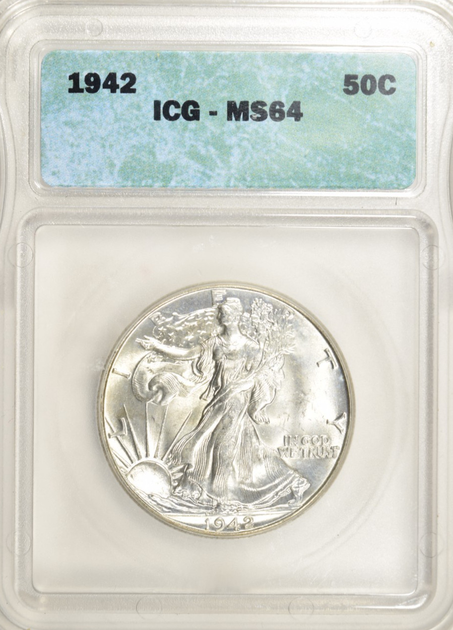 1942 FRANKLIN HALF DOLLAR ~ ICG MS64 ~ PRICED RIGHT ~ BRIGHT WHITE!