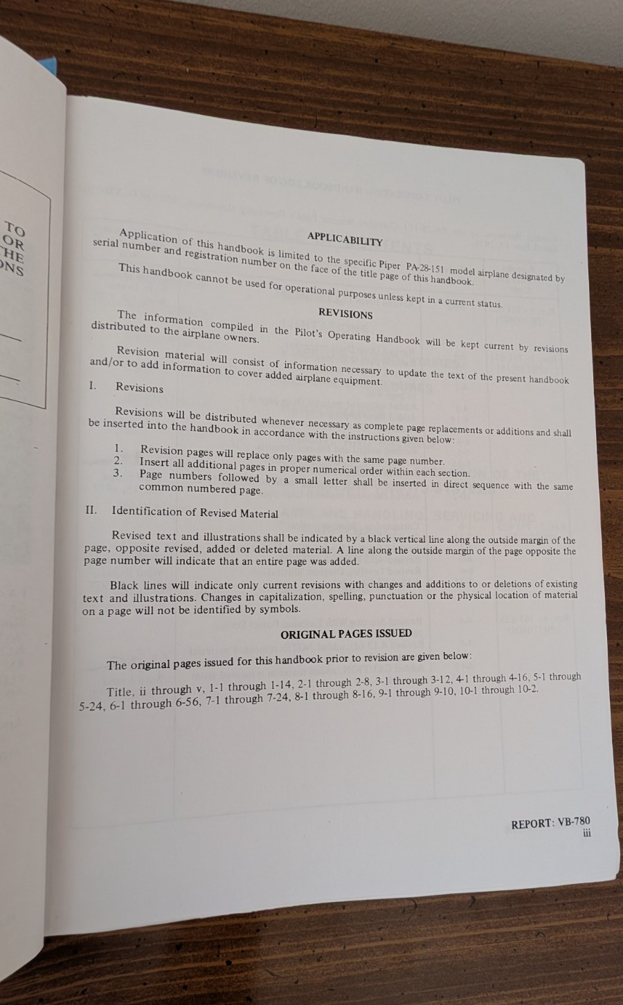 Piper Cherokee Warrior PA-28-151 Pilot's Information Manual