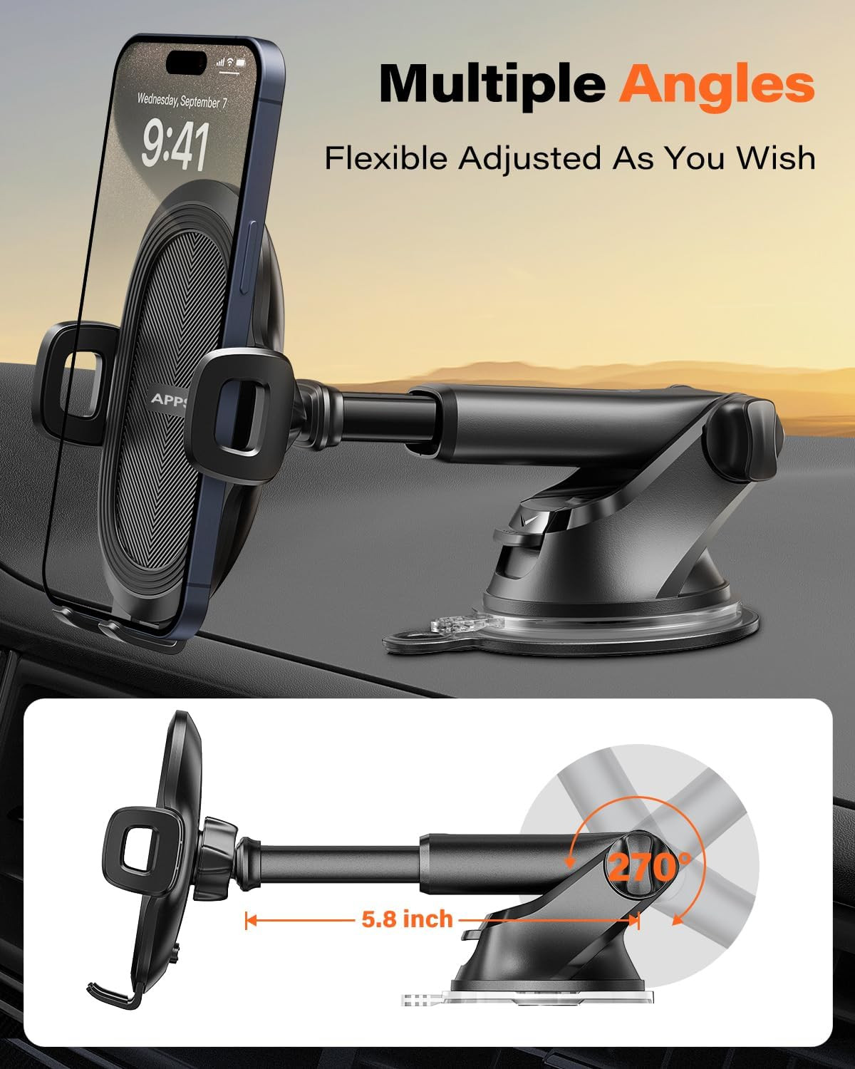 Universal Car Phone Mount Suction Cup Windshield Dashboard Window Holder