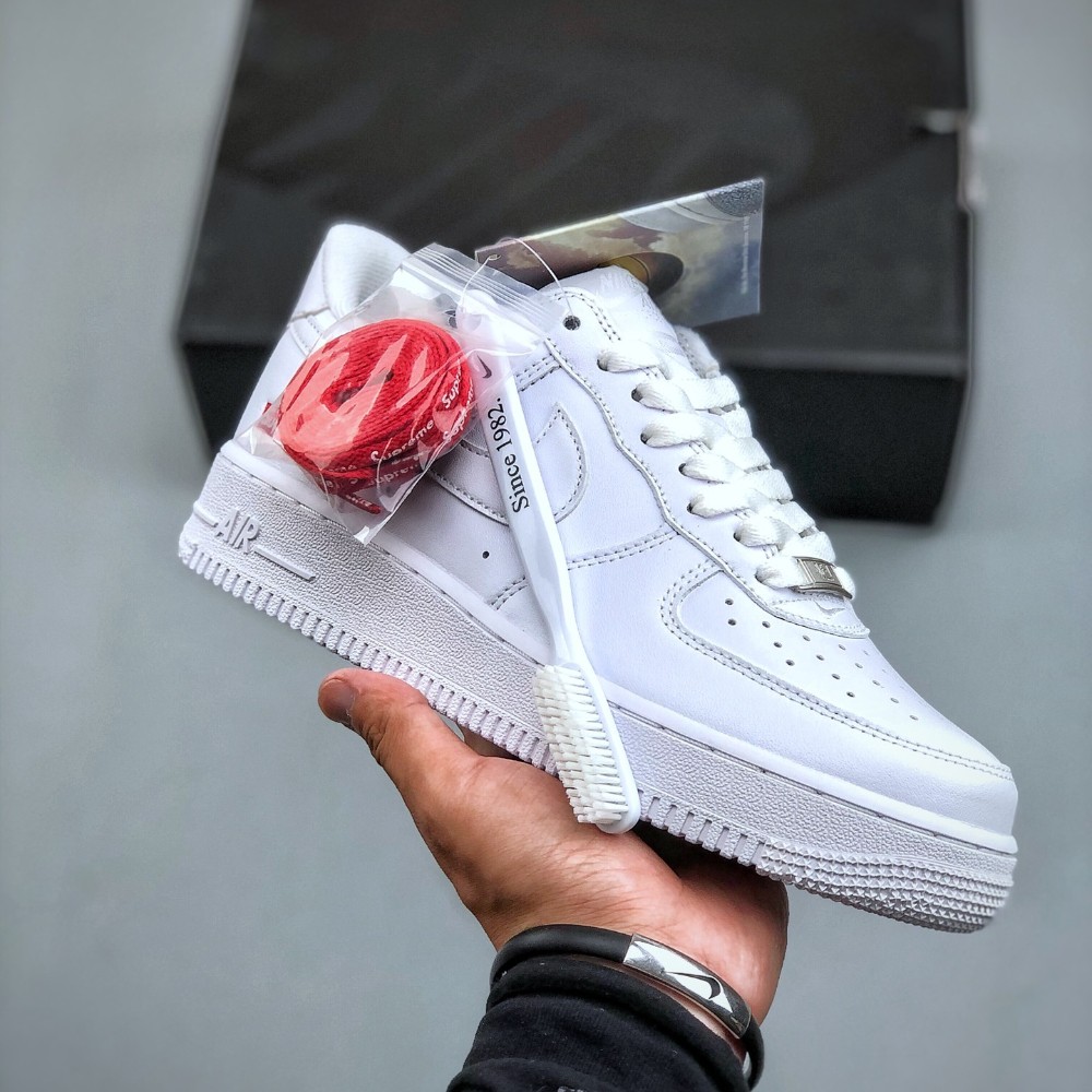 CU9225-100 Force 1 Low x Supreme White