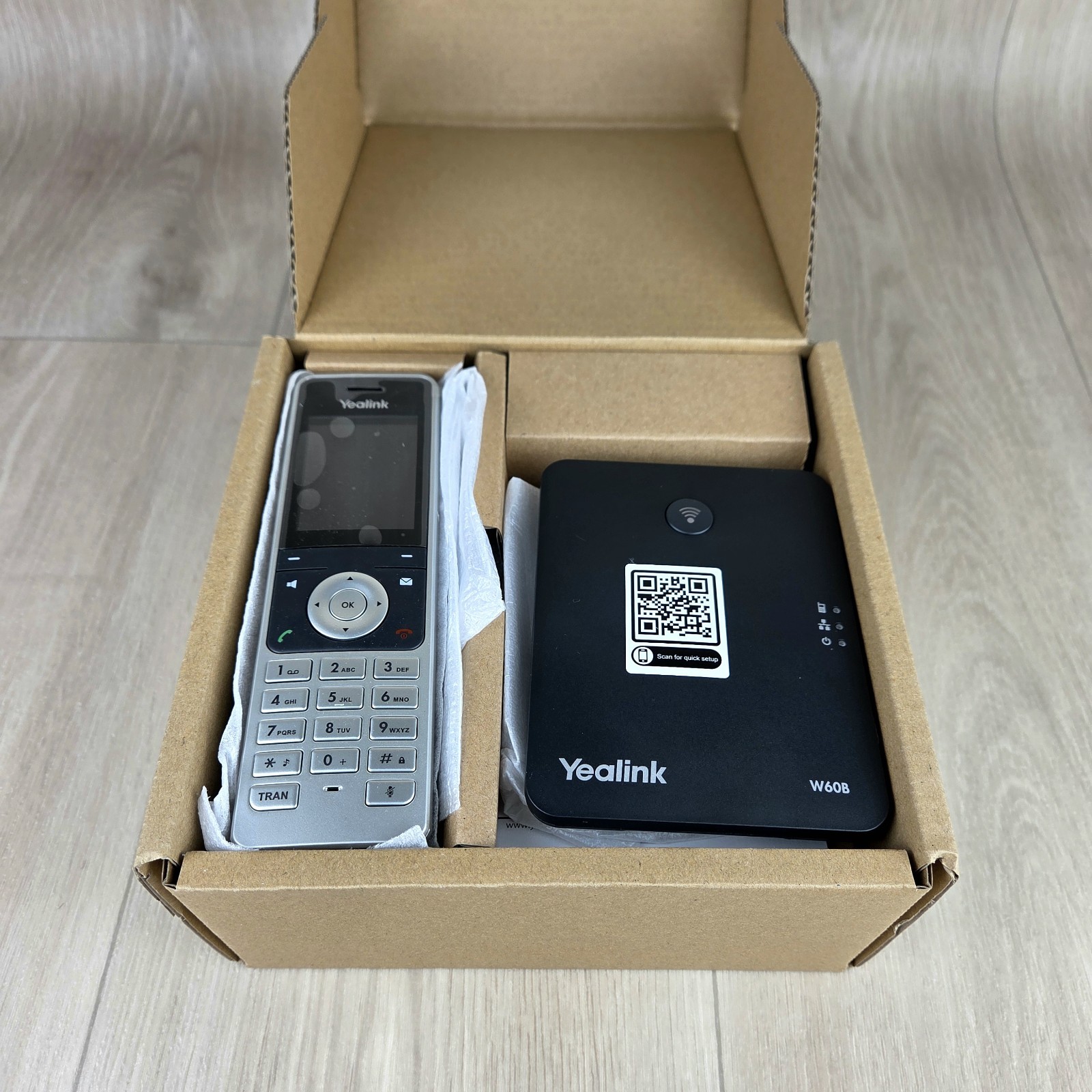 Yealink W60P DECT Cordless Handset With Base ( W56H & W60B ) New Open Box