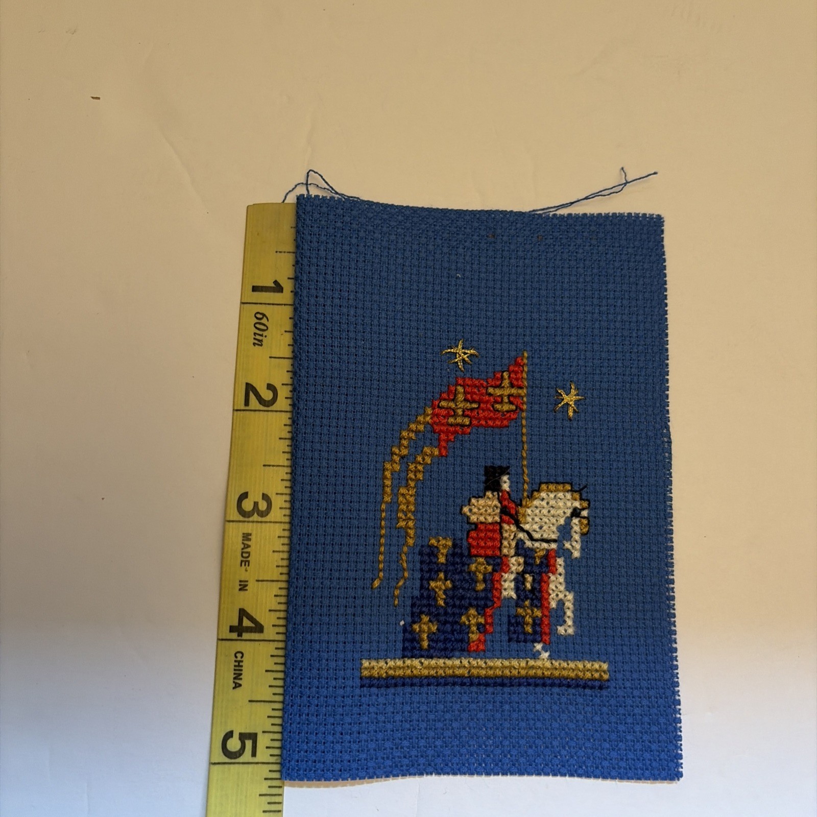 Knights Cross Stitch 5 x 3 1/2- Multicolor