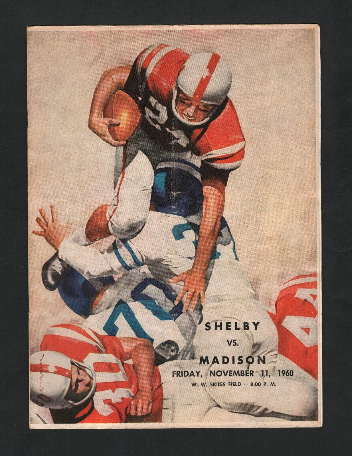 11/11/1960 Shelby, OH vs Madison, OH High School Football Program  #M1577