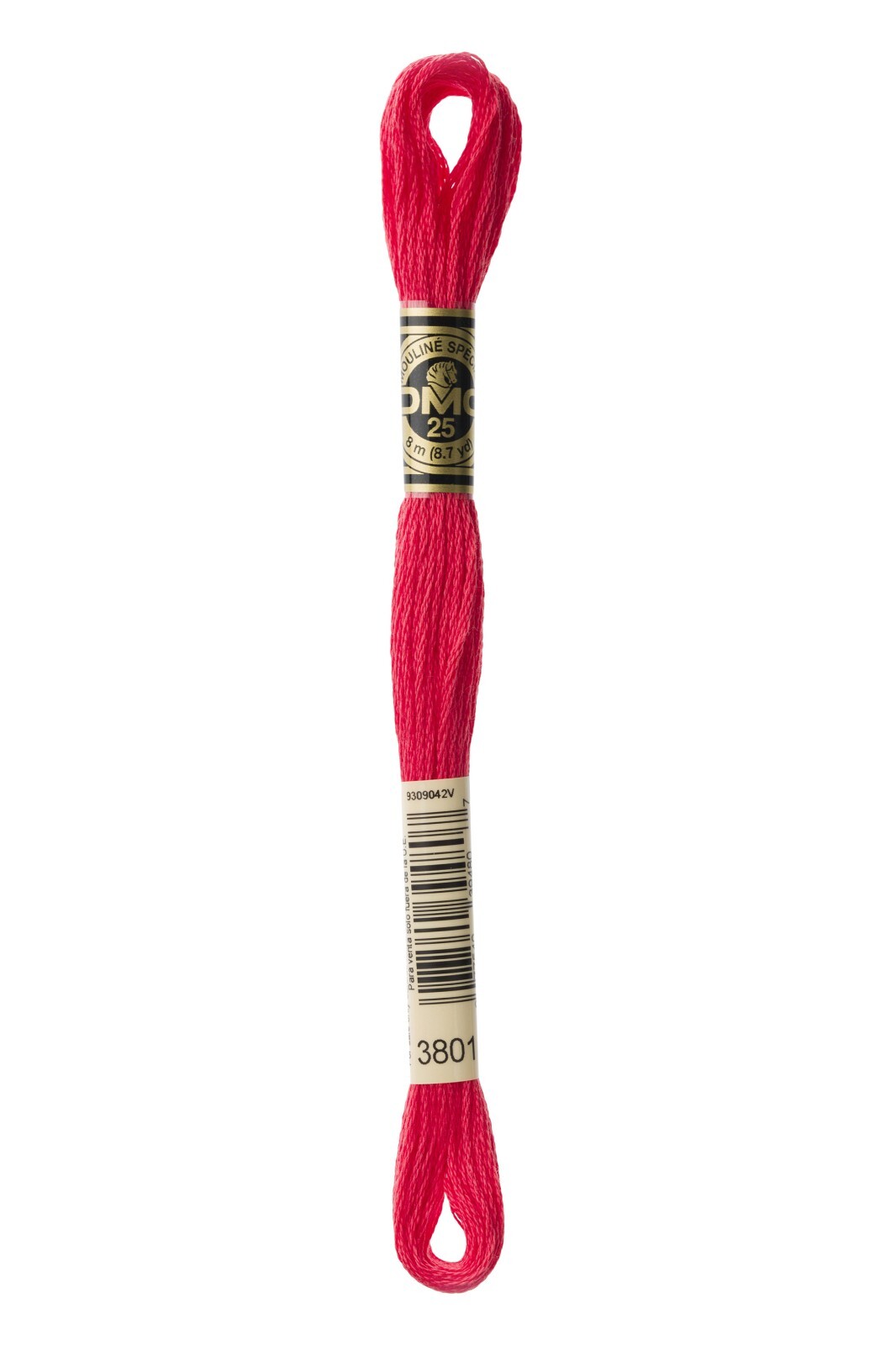 DMC - Color # 3801 - (Tulip Red) -- Embroidery Floss -- Per Skein
