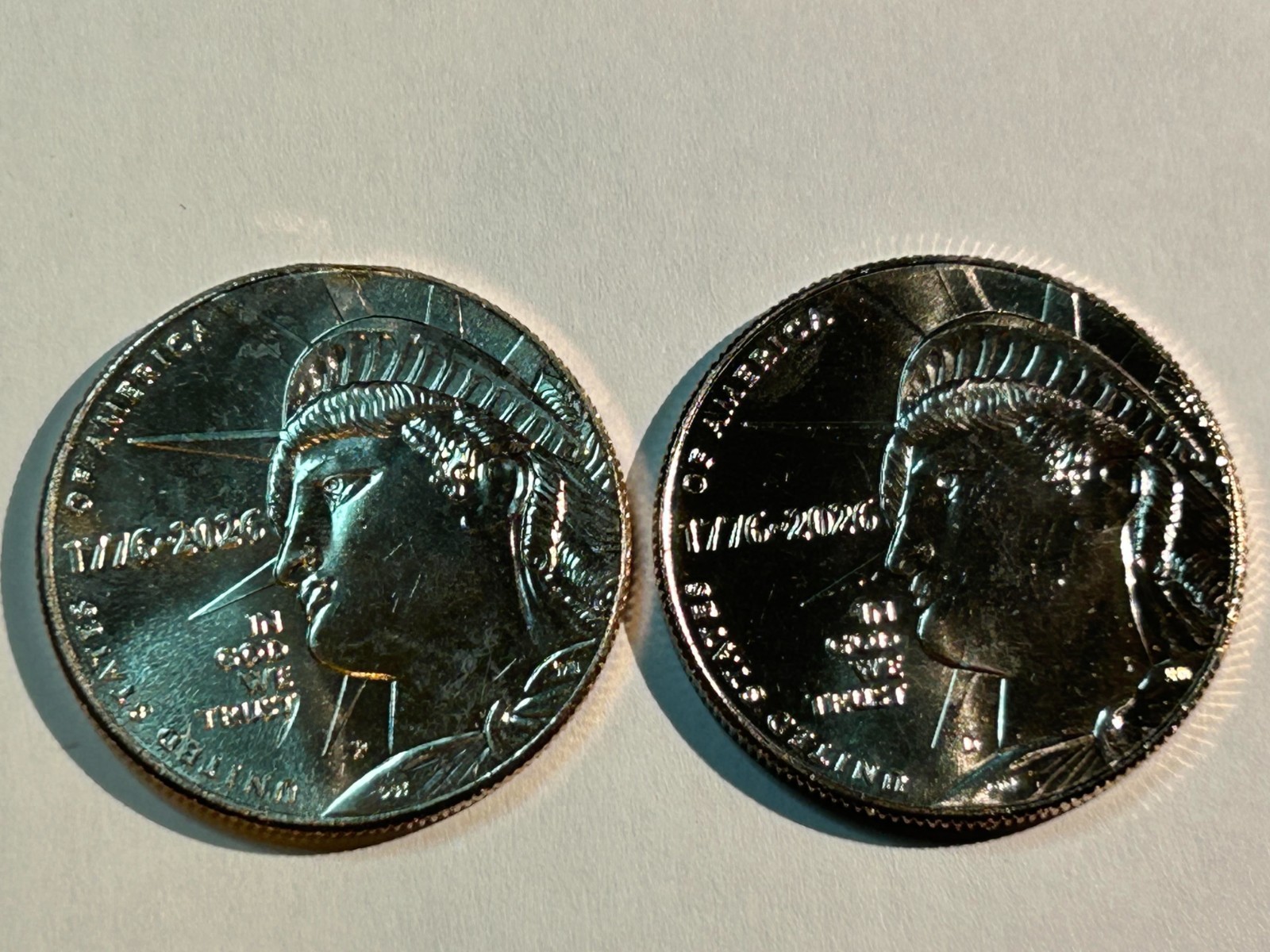 2026 P&D 250th Anniversary Liberty Half Dollar BU Uncirculated Beauties in Hand