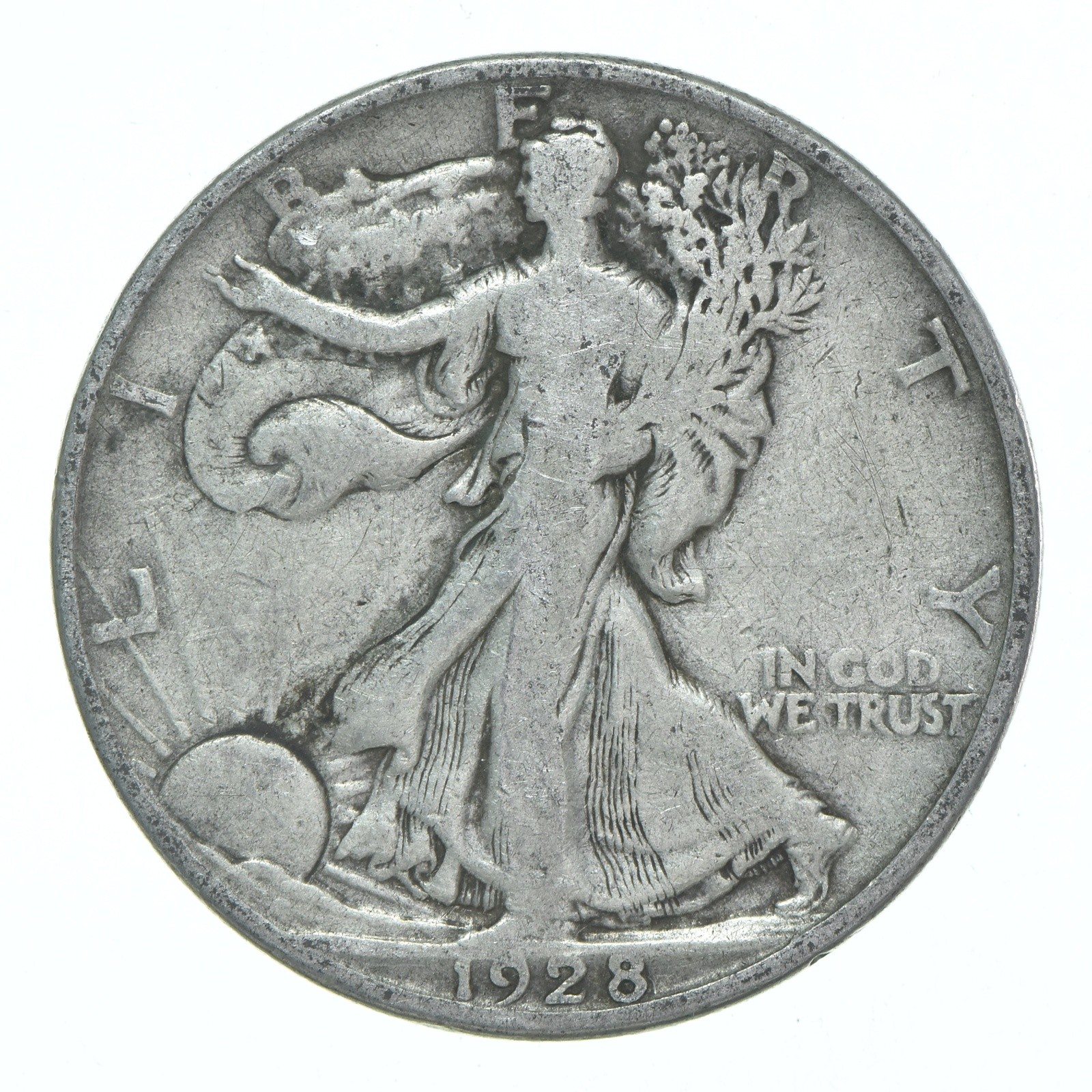 1928-S Walking Liberty Half Dollar CIRC 90% Silver