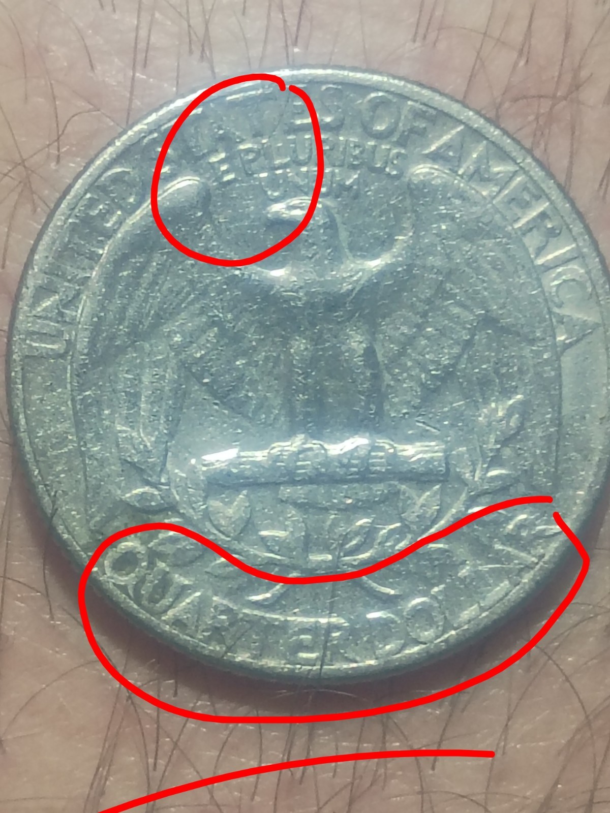 1965 Quarter No Mint , In Cod We Trust Is Scrambled An On The Back Also.