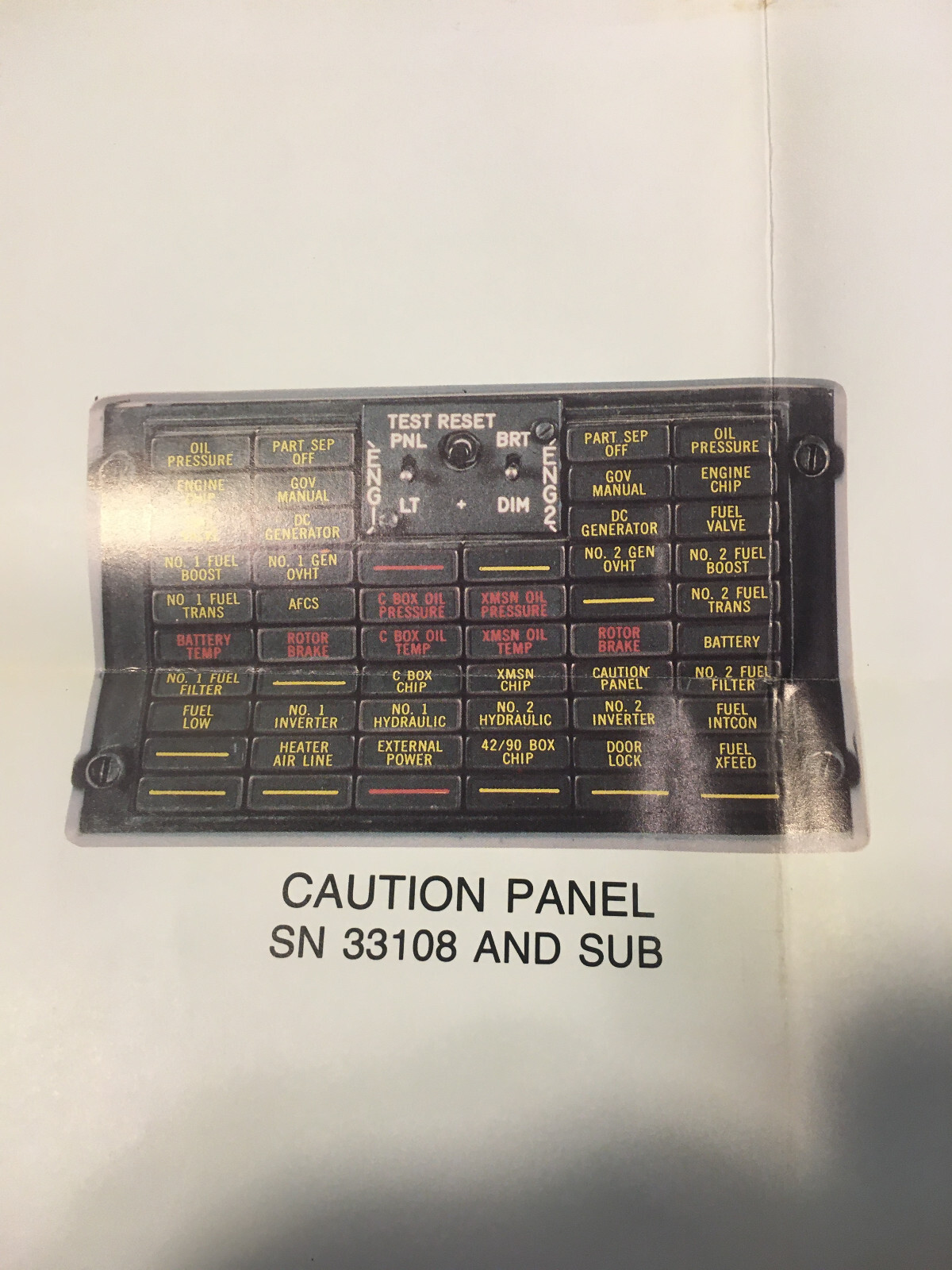 Bell 412 Instrument Panel Poster