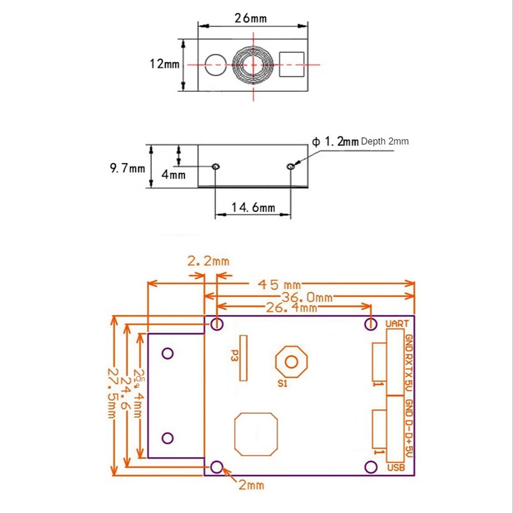GM865 1D 2D Barcode Scanner USB TTL Bar Code Reader QR Code Module CMOS9774