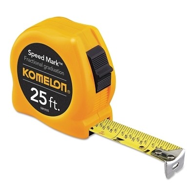 Speed Mark Tapes, 25 ft x 1 in, SAE Komelon USA SM3925 Steel Yellow/Black