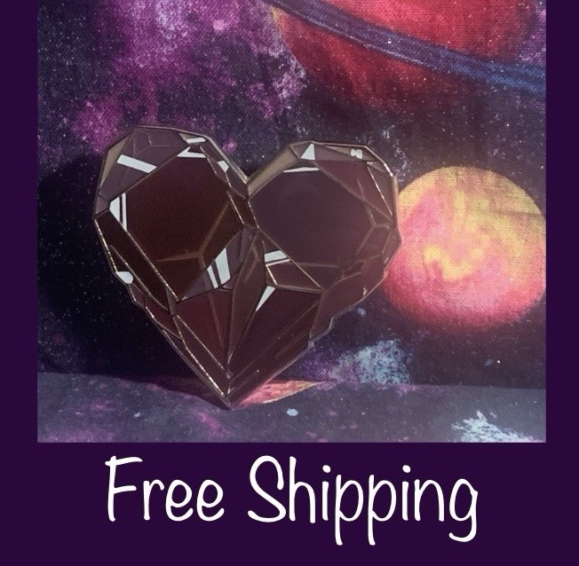 Crystal Heart Pin