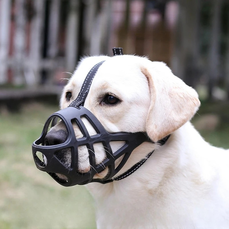 Pet Dog Muzzle Anti-biting Chewing Mask Breathable Basket Dog Durable Str