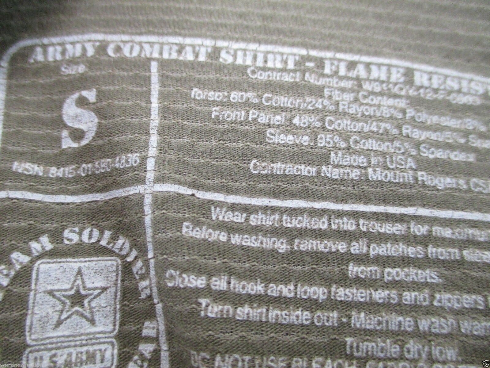 USGI OCP Massif Small Multicam Army Combat Shirt ACS Flame Resistant