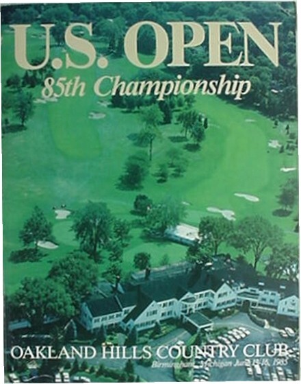 1985 U.S. OPEN PROGRAM/BOOK (OAK HILLS CC, BIRMINGHAM, MICH) - ANDY NORTH WINNER