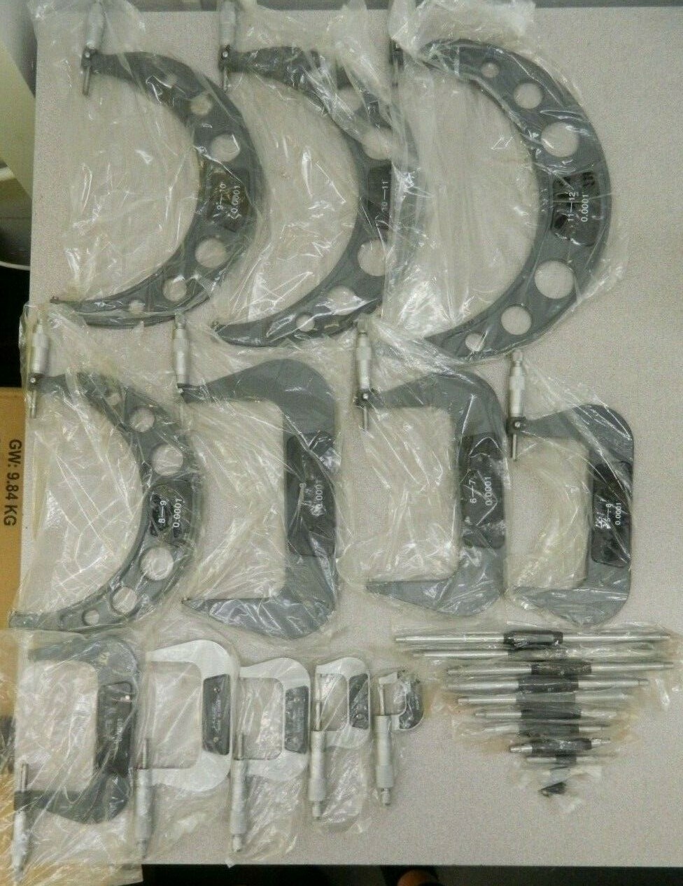 Professional Mechanical Outside Micrometer Set 0 to 12" Range 12 Piece 0640