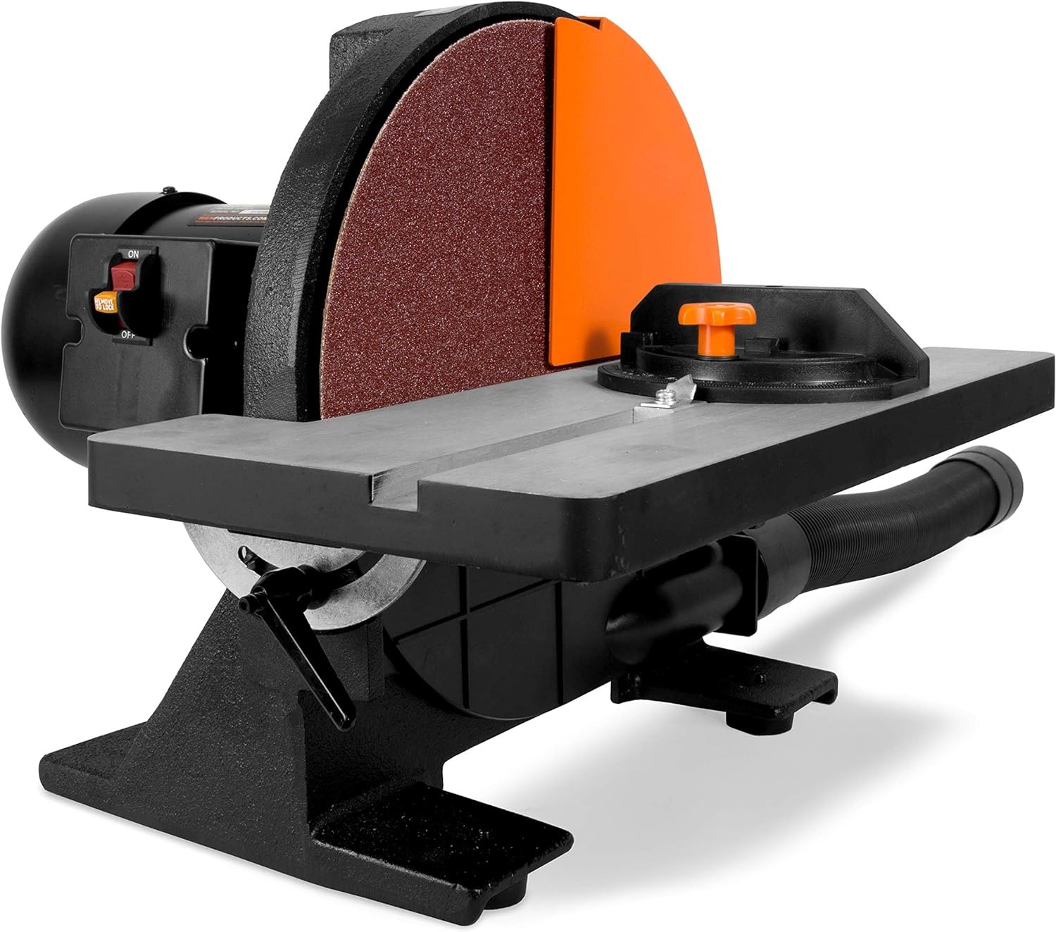 WEN 65812 12in Benchtop Disc Sander Miter Gauge Dust
