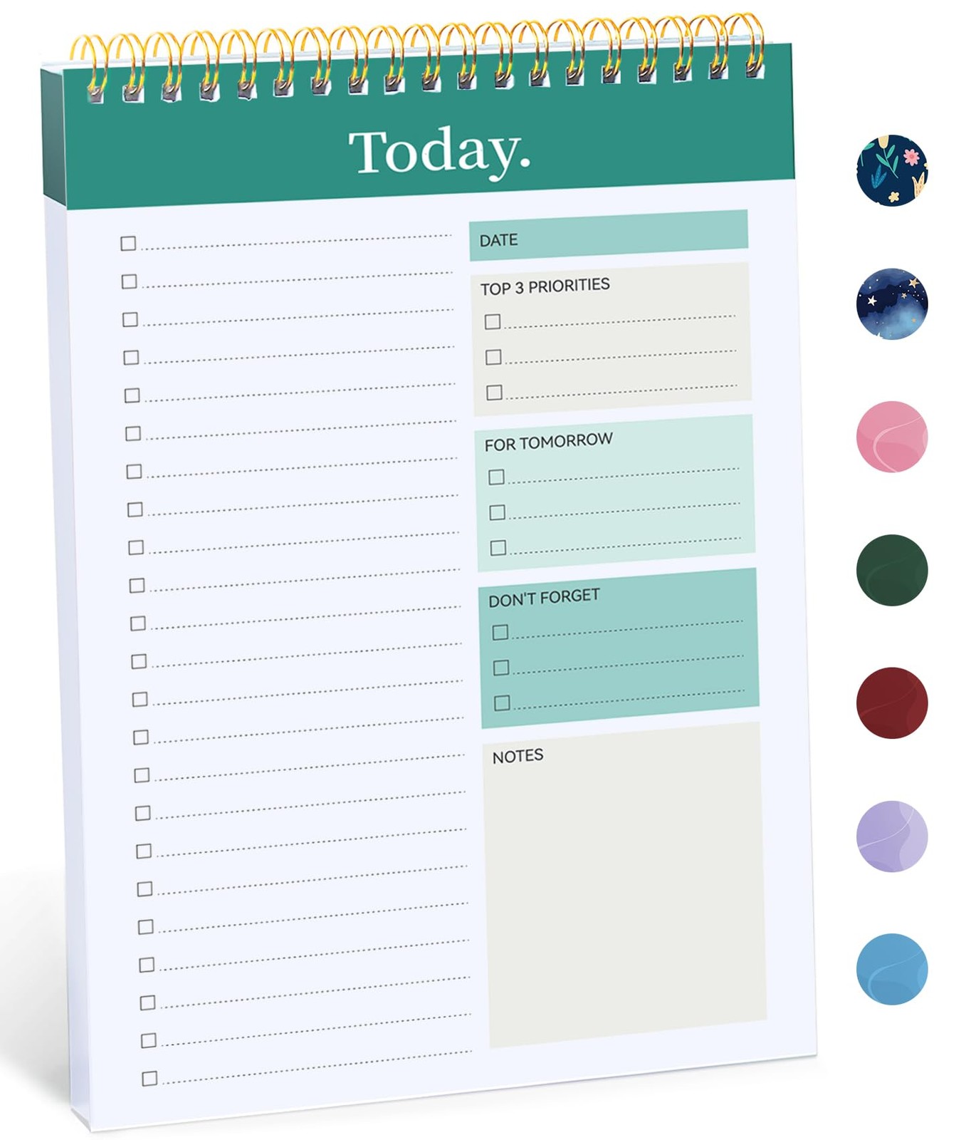 Taja To Do List Notepad - To Do List Notebook for Work with 52 Sheets, 9.8" x 6.