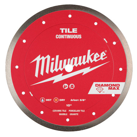 Milwaukee Tool 49-93-9210 10" Diamond Max Continuous, Tile Diamond Blade