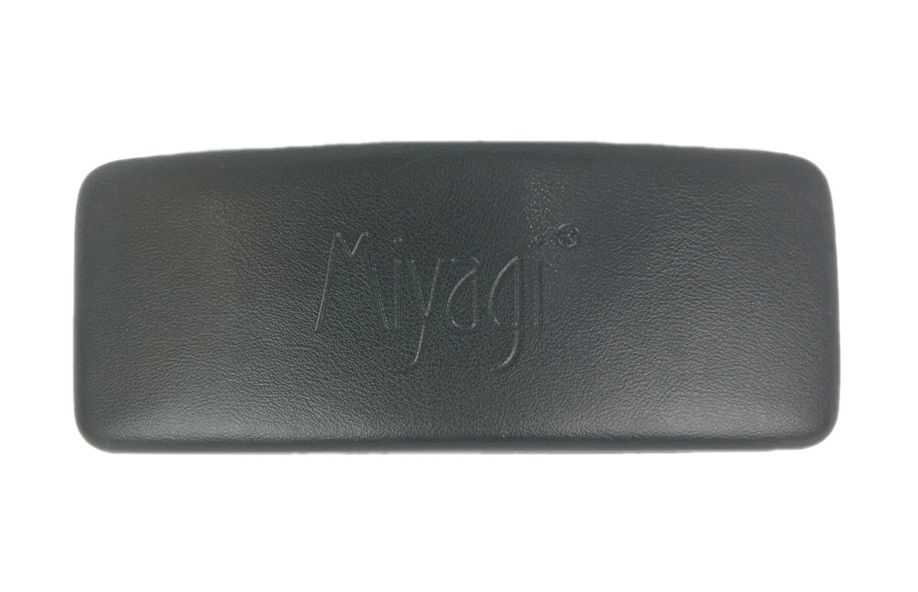Miyagi Eyeglass Hard Case & Cleaning Cloth Black Sunglass Storage Protection 6"