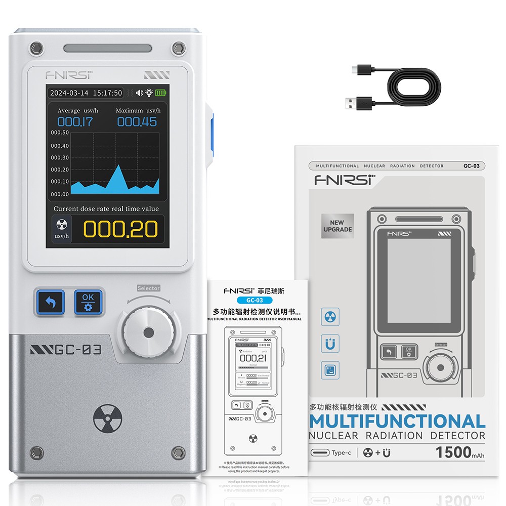FNIRSI 3in1 Geiger Counter Electromagnetic Nuclear Radiation Detector EMF Meter