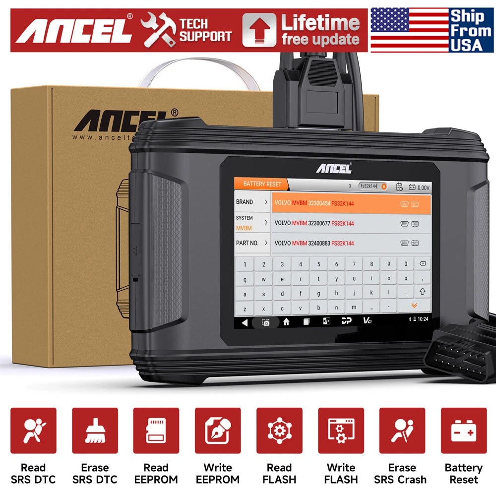 Ancel AR500 Car OBD2 Scanner SRS Clear Airbag Module Repair Read EEPROM Tool Kit