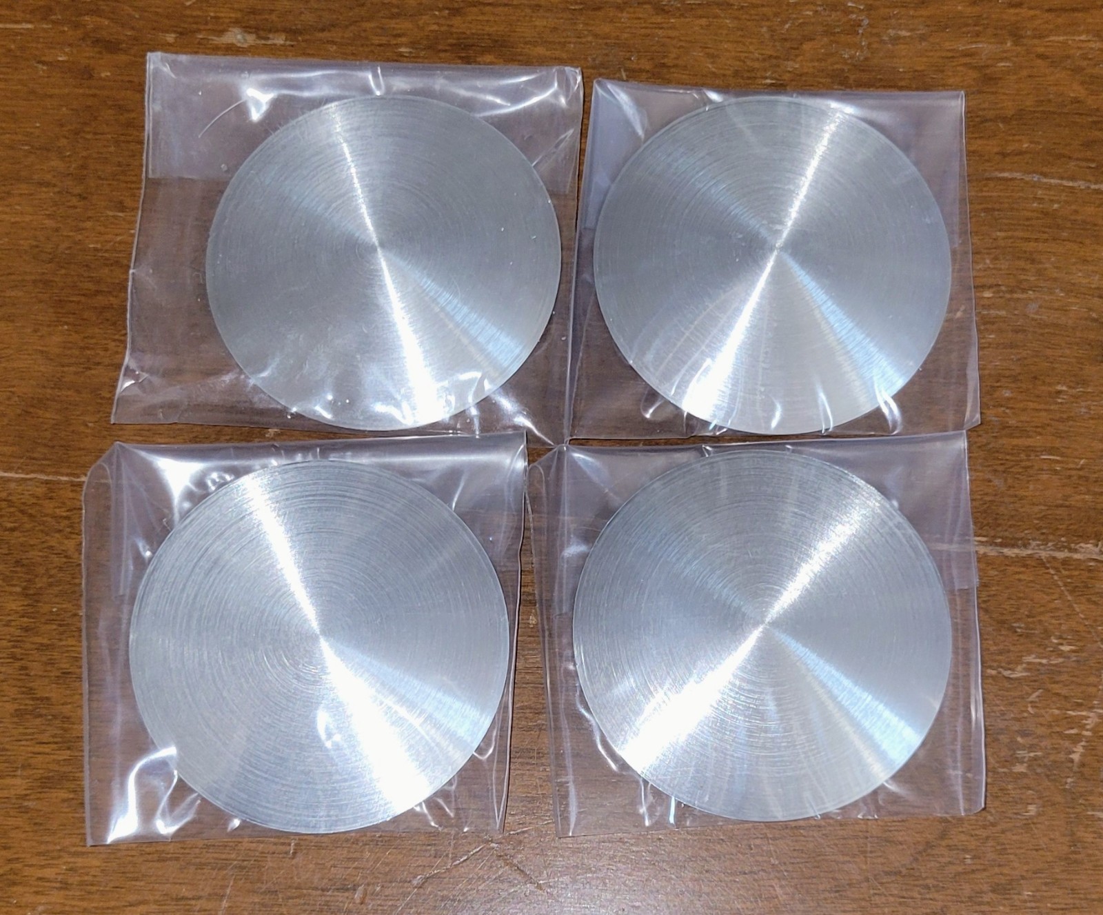 1/8 Scale Spun Aluminum Salt Flat Discs moon wheel covers 1/8th Set Of 4