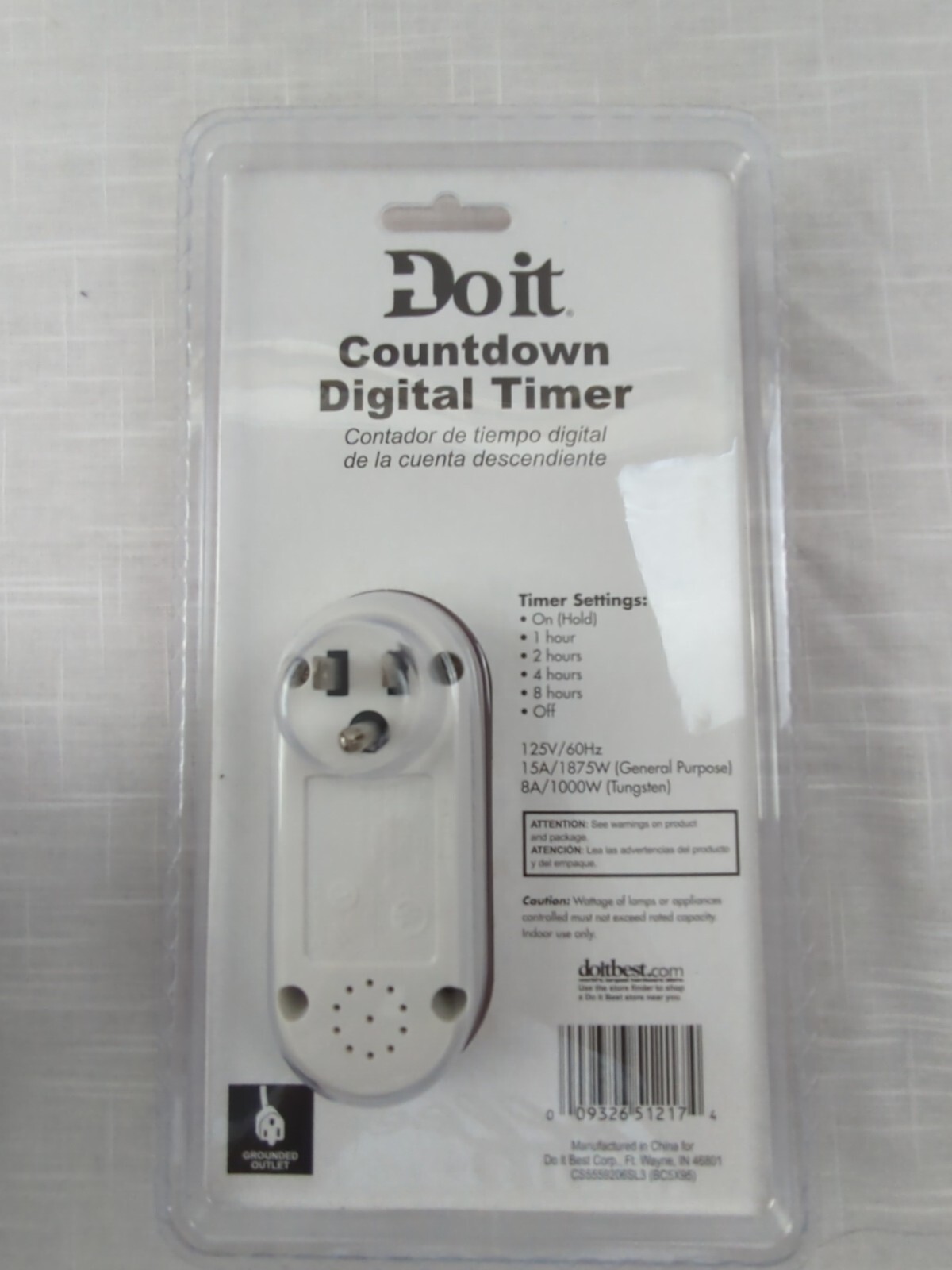 Do It Countdown Digital Timer Model 520462, 5 settings, indoor outdoor - New