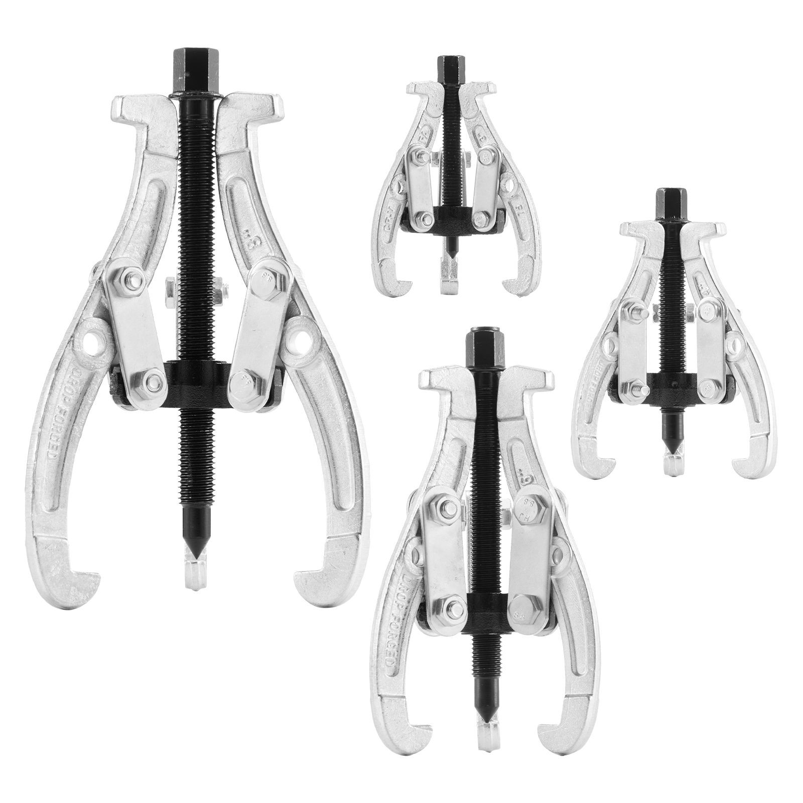 3 Jaw Bearing Puller Set, 4 Piece Heavy Duty Gear Puller Tool Kit