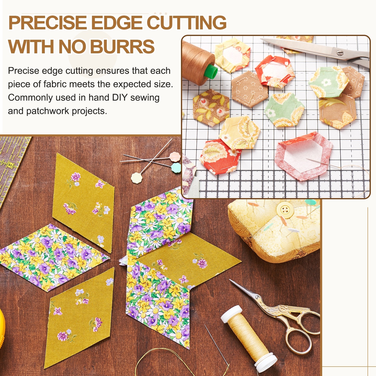 250 Pcs Hexagon Paper Piecing, 1" English Quilting Templates for Patchwork
